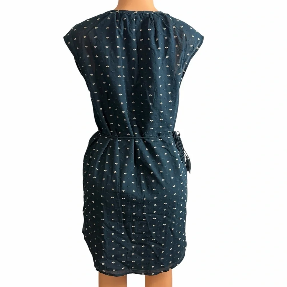 Loft Blue Sleeveless Tie-Waist Shirtdress - Picture 8 of 9